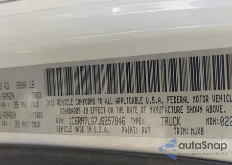 2018 Ram 1500 Big Horn 4X4 5'7 Box from USA, damaged, VIN 1C6RR7LG7JS257846